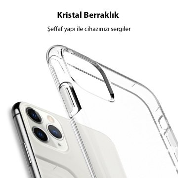 iPhone 11 Pro Max Kılıf, Caseology Solid Flex Crystal Clear