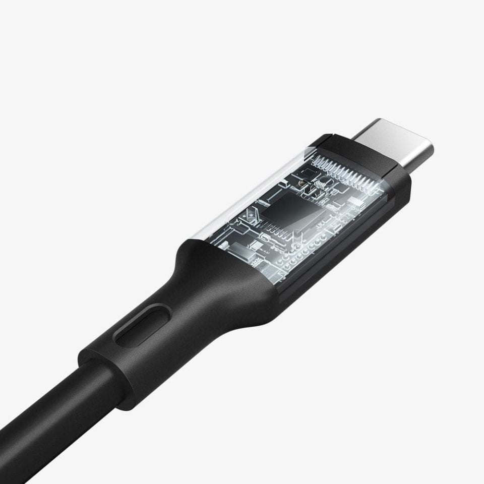 USB-C to USB-C 4 Kablo Hızlı Şarj / 40Gbps Data / 8k'ya Kadar Görüntü Aktarım Destekli eGpu Kablo PB2000 Black