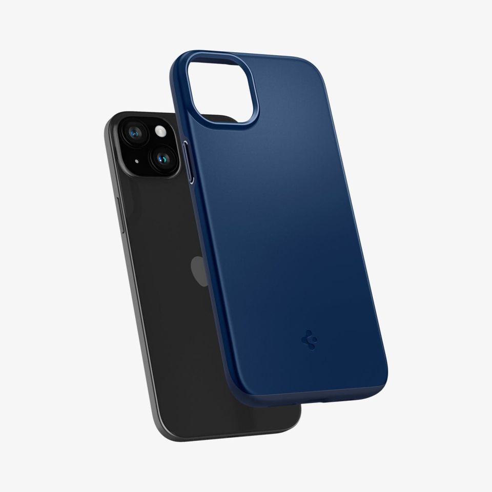 iPhone 15 Plus Kılıf, Spigen Thin Fit Navy Blue