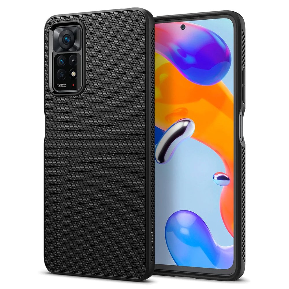 Xiaomi Redmi Note 11 Pro Kılıf, Spigen Liquid Air Matte Black