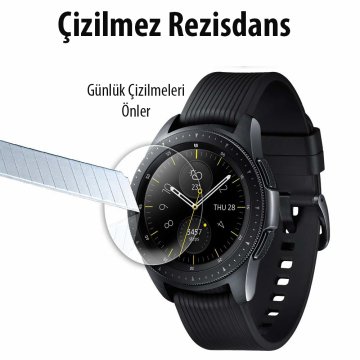 Galaxy Watch (42 mm) Cam Ekran Koruyucu, Spigen Glas.tR Slim (3 Paket)