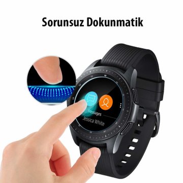 Galaxy Watch (42 mm) Cam Ekran Koruyucu, Spigen Glas.tR Slim (3 Paket)
