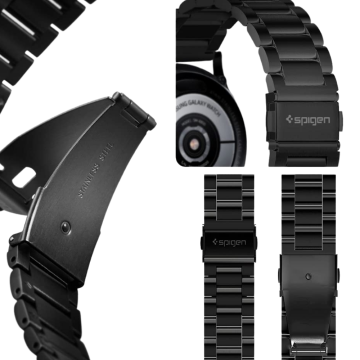 Spigen Samsung Galaxy Watch Serisi (40mm / 41mm / 42mm / 43mm / 44mm / 45mm / 46mm / 47mm) Kayış Kordon, Spigen Band Modern Fit (20mm) Silver