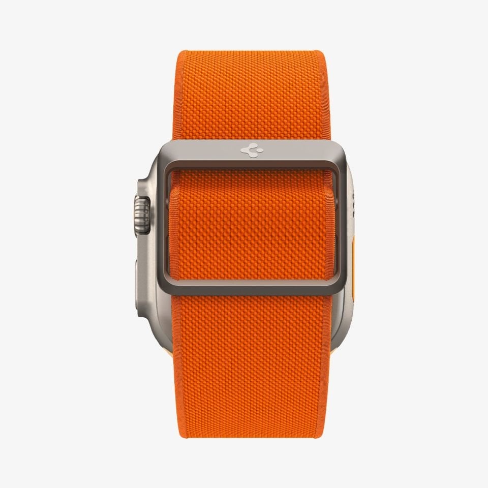 Apple Watch Serisi (49mm/45mm/44mm/42mm) Kayış Kordon, Spigen Watch Band Lite Fit Ultra Orange