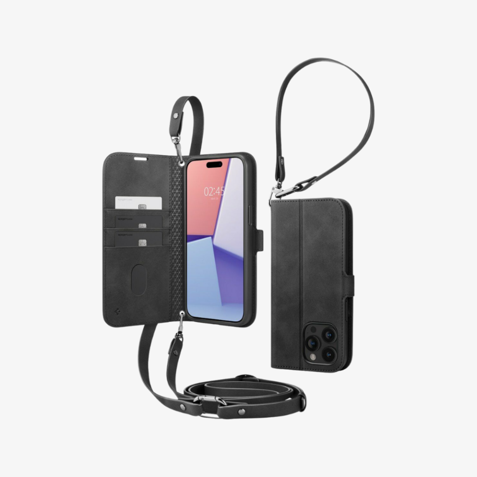 iPhone 15 Pro Kılıf, Spigen Wallet S Pro Black