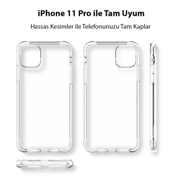 iPhone 11 Pro Kılıf, Caseology Solid Flex Crystal Clear