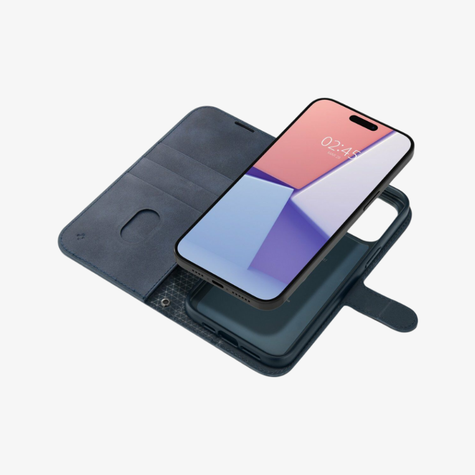 iPhone 15 Pro Kılıf, Spigen Wallet S Pro Navy