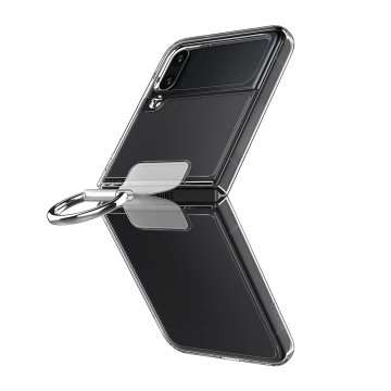 Galaxy Z Flip 4 Kılıf, Spigen Thin Fit Ring My Sketch Crystal Clear