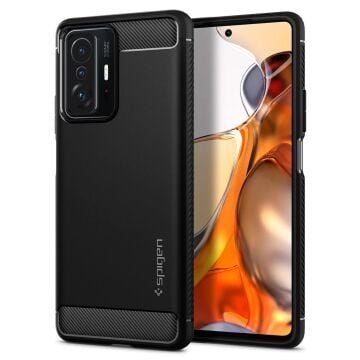 Xiaomi 11T / 11T Pro Kılıf, Spigen Rugged Armor Matte Black