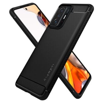 Xiaomi 11T / 11T Pro Kılıf, Spigen Rugged Armor Matte Black