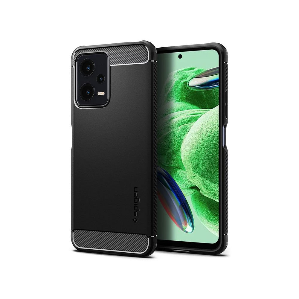 POCO X5 5G / Redmi Note 12 5G Kılıf, Spigen Rugged Armor Matte Black