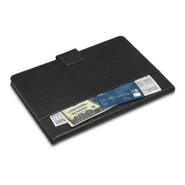 Spigen Apple iPad 9.7'' (2017) Uyku Modlu Premium Deri Kılıf Stand Folio Black