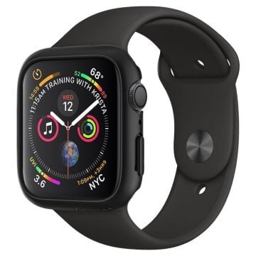 Apple Watch Seri (44mm) Kılıf, Spigen Thin Fit Black