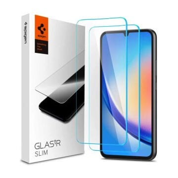 Galaxy A34 5G Cam Ekran Koruyucu, Spigen Glas.tR Slim (2 Adet)