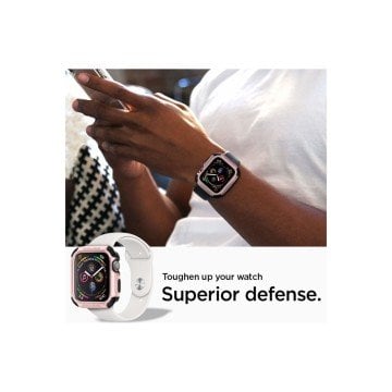 Apple Watch Serisi (44mm) Kılıf, Spigen Tough Armor Rose Gold