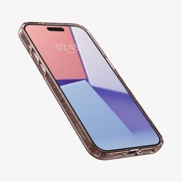 iPhone 15 Pro Max Kılıf, Spigen Liquid Crystal Glitter Rose Quartz