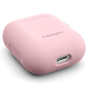 Spigen Apple AirPods 2/1 Nesil Uyumlu Kılıf Silicone Fit (Silikon) Pink