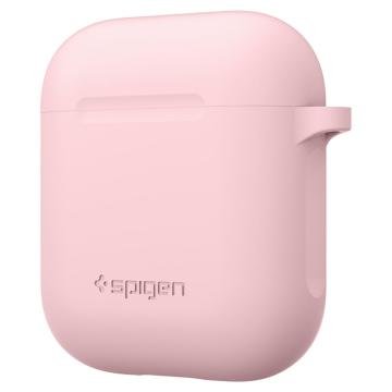 Spigen Apple AirPods 2/1 Nesil Uyumlu Kılıf Silicone Fit (Silikon) Pink