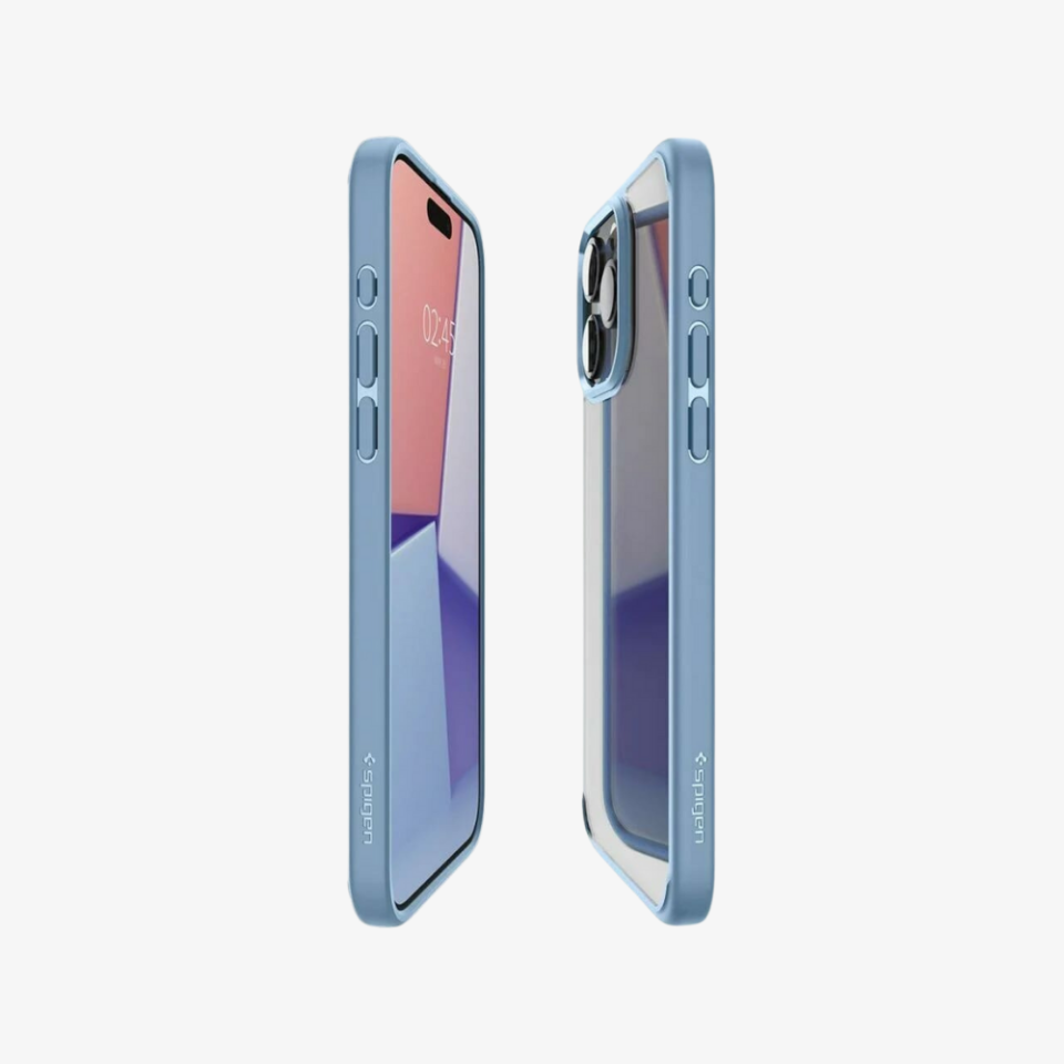 iPhone 15 Pro Max Kılıf, Spigen Crystal Hybrid Sierra Blue