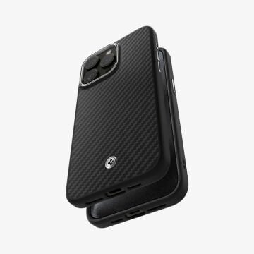 iPhone 15 Pro Max Kılıf, Spigen Enzo Aramid (MagSafe uyumlu) Matte Black