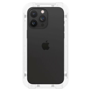 iPhone 15 Pro Max Ekran Koruyucu Kolay Kurulum, Spigen GLAS.tR EZ Fit Full Cover Black (1 Adet)