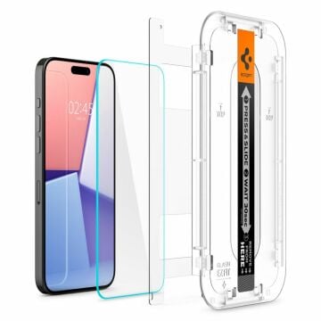 iPhone 15 Pro Max Cam Ekran Koruyucu Kolay Kurulum, Spigen Glas.tR EZ Fit HD (1 adet)