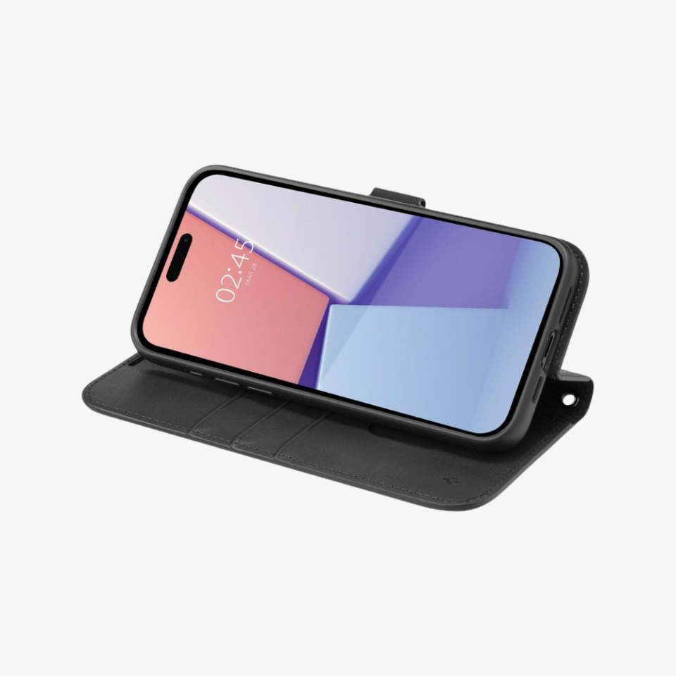 iPhone 15 Pro Max Kılıf, Spigen Wallet S Pro Black