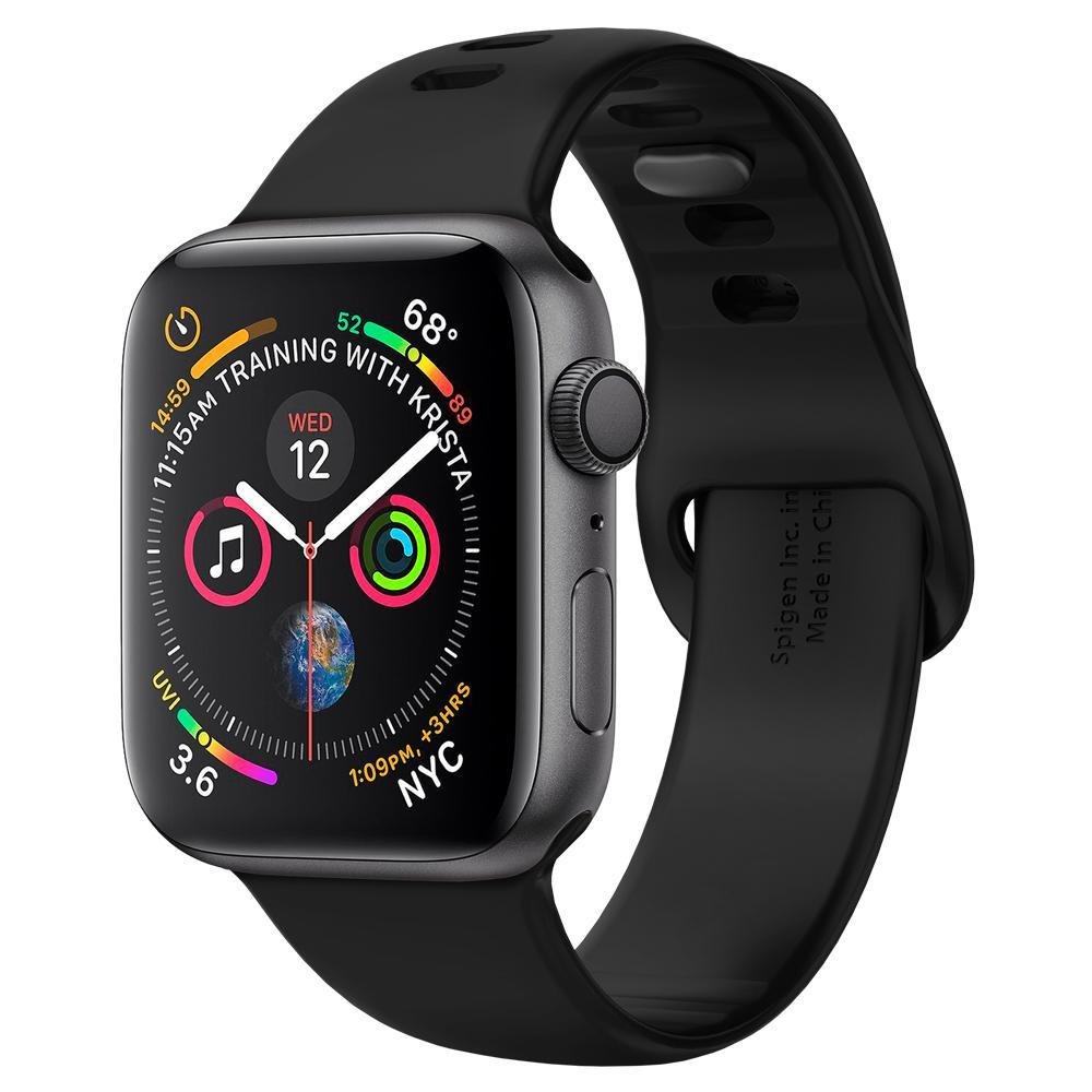 Apple Watch Serisi (41mm /40mm /38mm) Watch Kayış Kordon, Spigen Air Fit Black