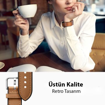 Apple Watch Serisi (41mm/40mm/38mm) Kayış Kordon, Spigen Watch Band Lite Fit Brown