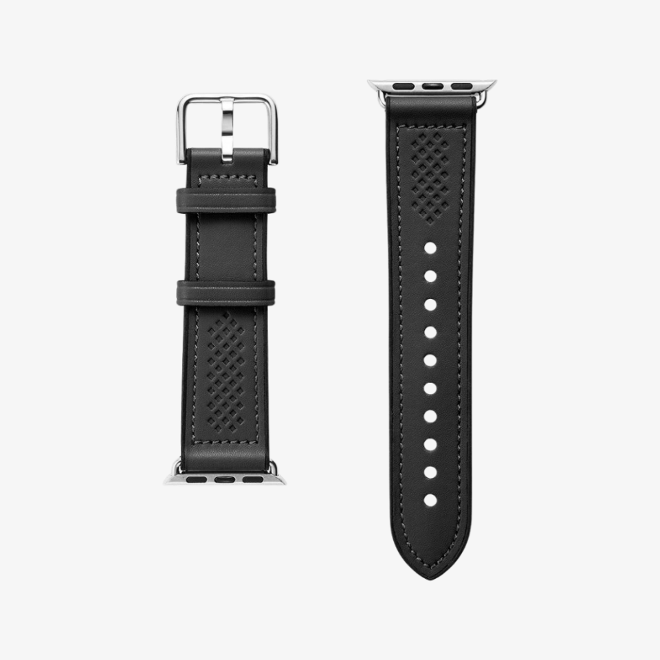 Apple Watch Serisi (49mm/45mm/44mm/42mm) Watch Kayış Kordon, Spigen Retro Fit Black