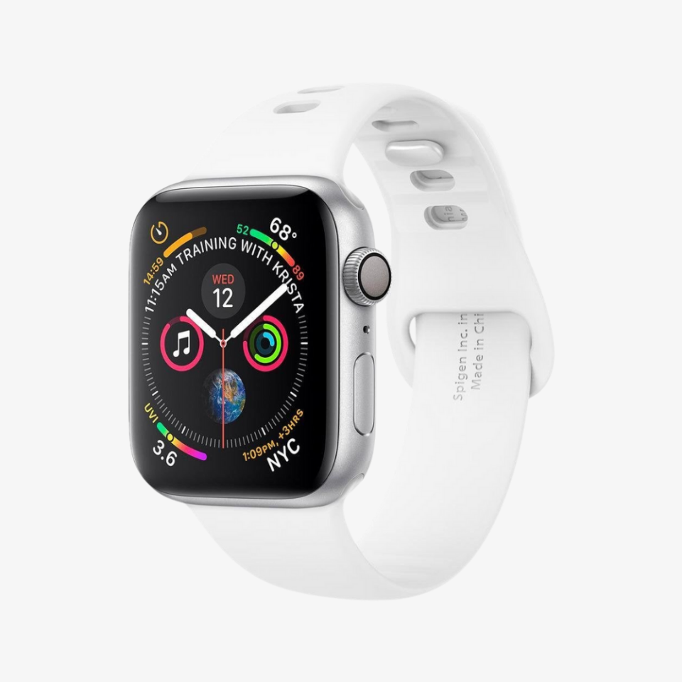 Apple Watch Serisi (49mm/45mm/44mm /42mm) Watch Kayış Kordon, Spigen Air Fit White
