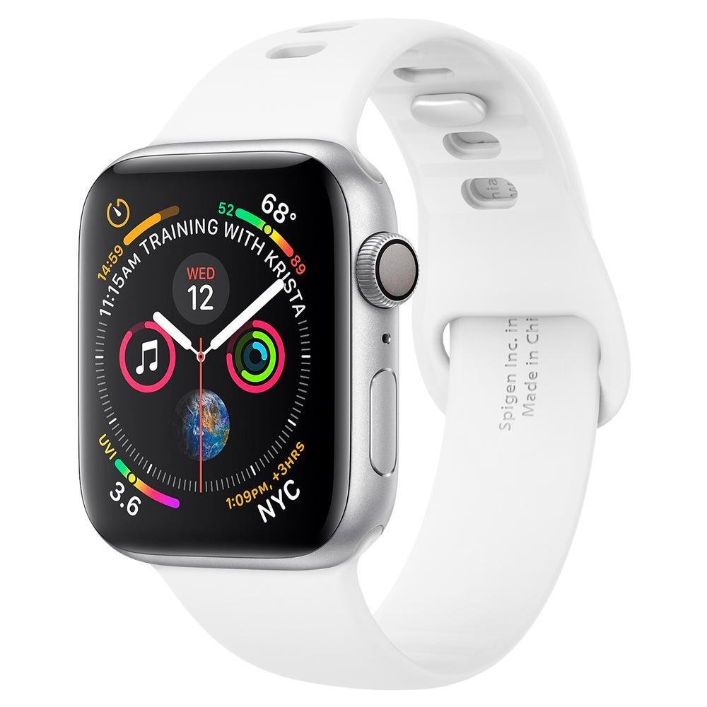 Apple Watch Serisi (49mm/45mm/44mm /42mm) Watch Kayış Kordon, Spigen Air Fit White