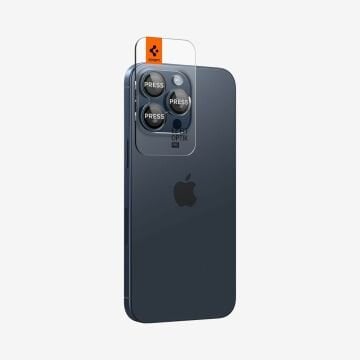 iPhone 15 Pro Max / iPhone 15 Pro / iPhone 14 Pro Max / iPhone 14 Pro Kamera Lens Cam Ekran Koruyucu, Glas.tR EZ Fit Optik Pro (2 Adet) Blue Titanium
