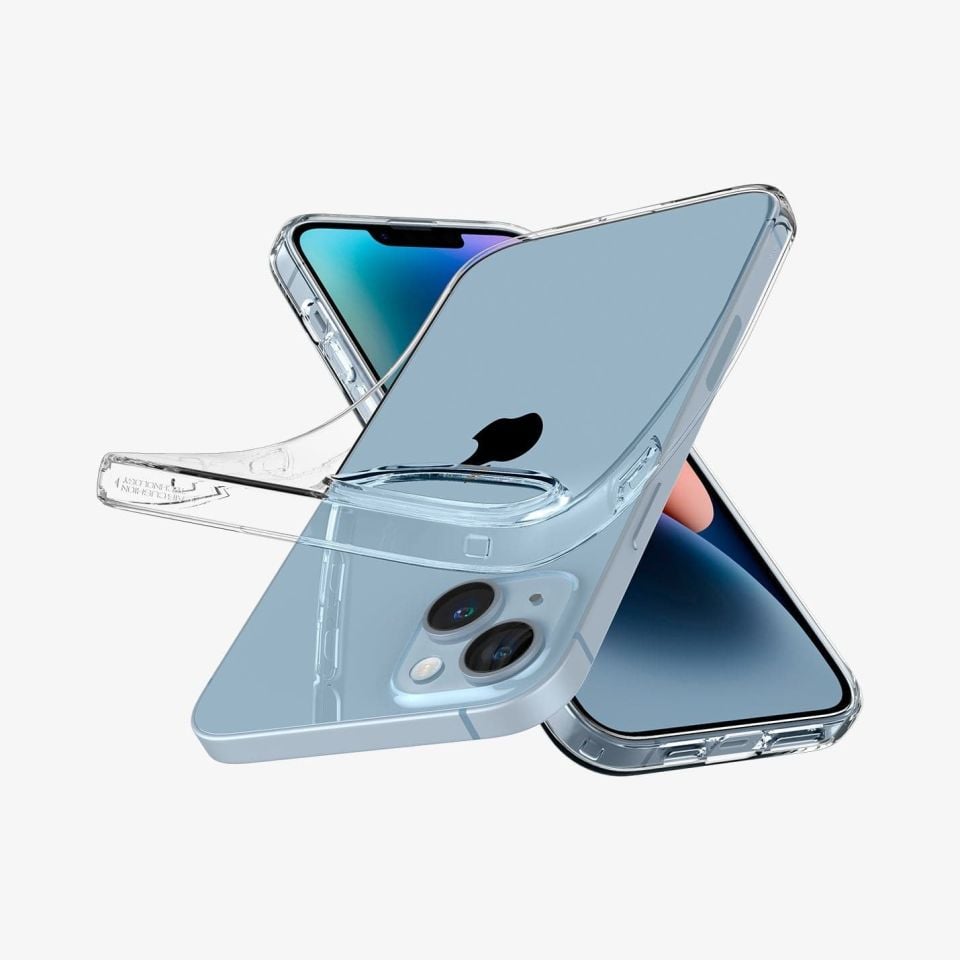 iPhone 14 Plus Kılıf, Spigen Liquid Crystal 4 Tarafı Tam Koruma Crystal Clear