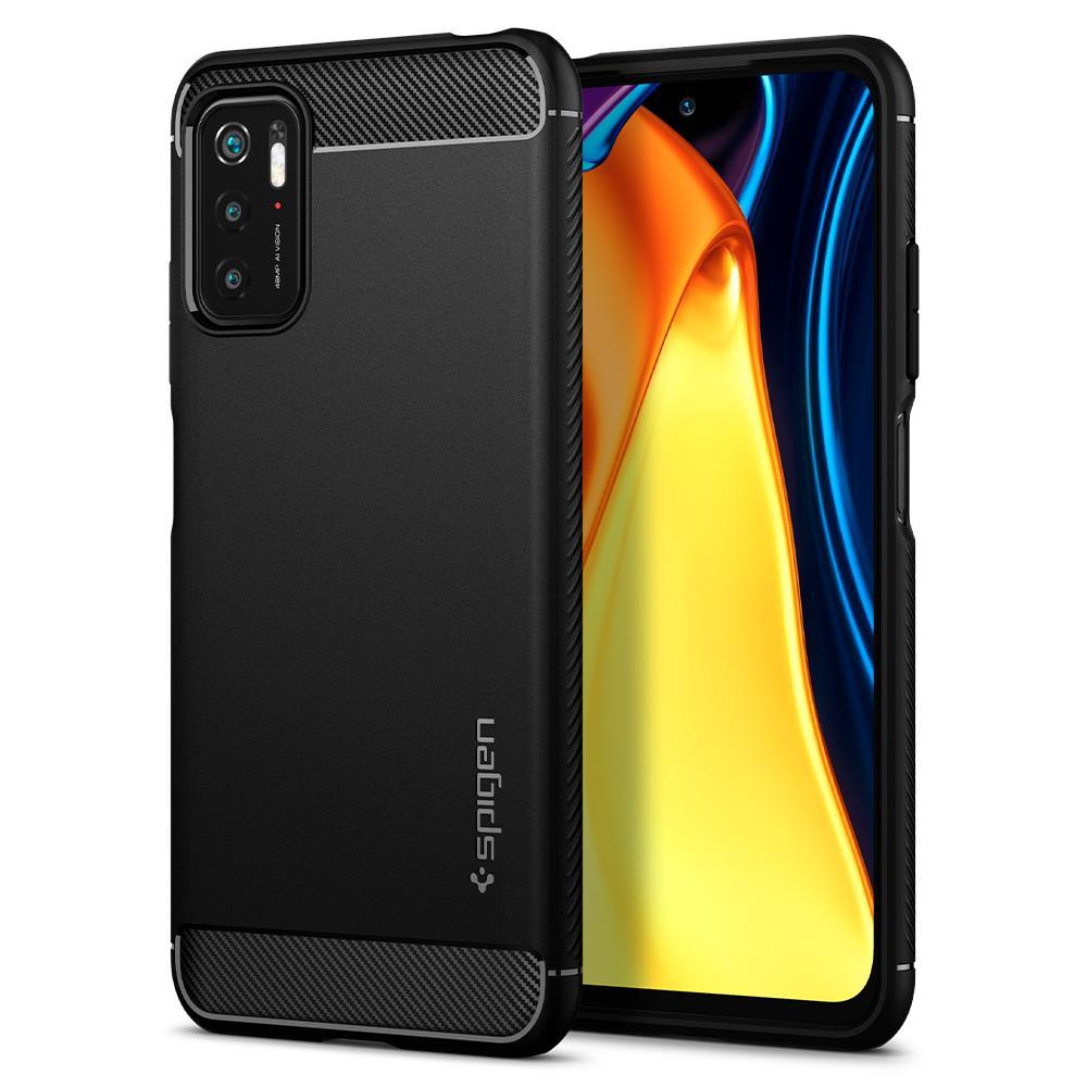 Redmi Note 10 5G / Poco M3 Pro 5G Kılıf, Spigen Rugged Armor Matte Black