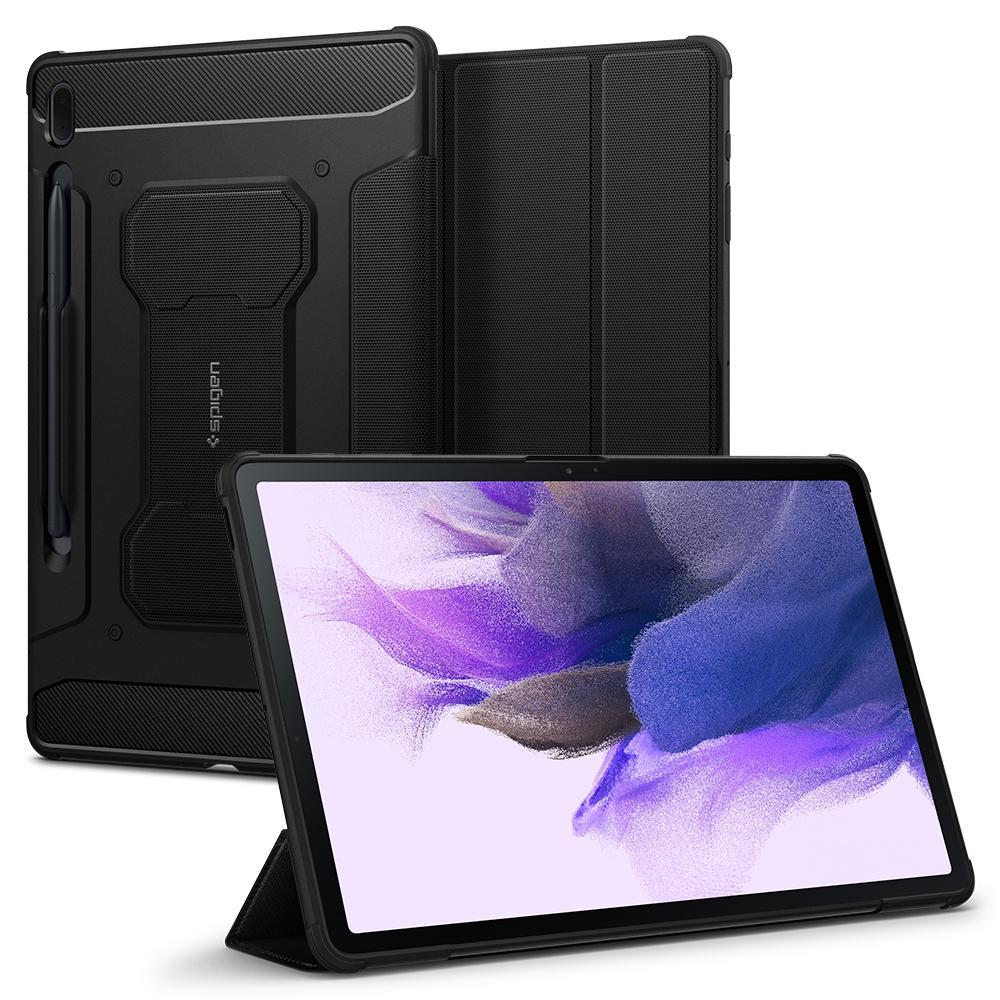 Galaxy Tab S7 FE 5G Kılıf, Spigen Rugged Armor Pro Black