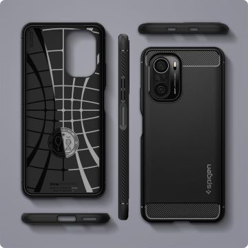 Poco F3 / Xiaomi Mi 11X Pro Kılıf, Spigen Rugged Armor Matte Black