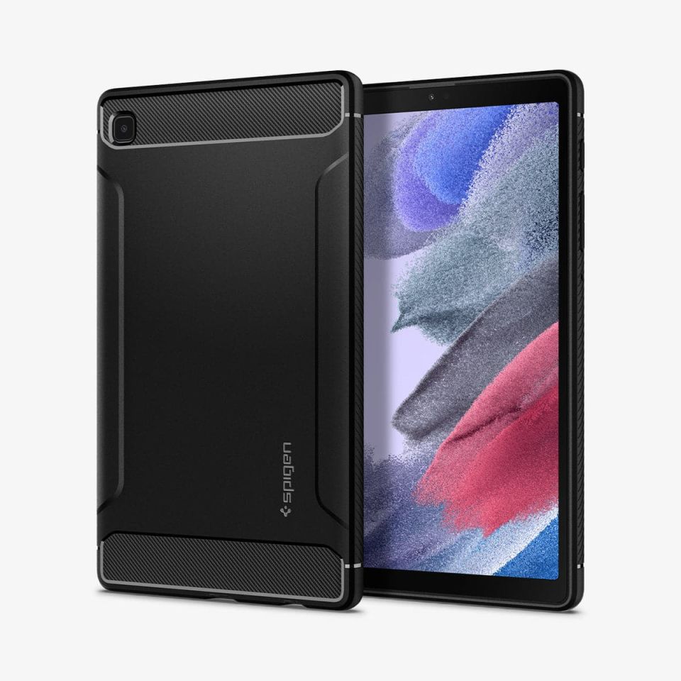 Galaxy Tab A7 Lite Kılıf, Spigen Rugged Armor Matte Black