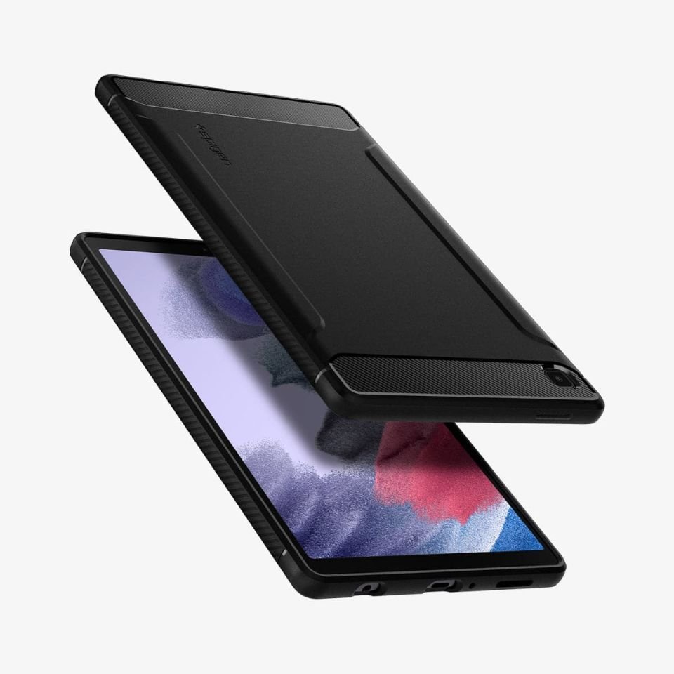 Galaxy Tab A7 Lite Kılıf, Spigen Rugged Armor Matte Black