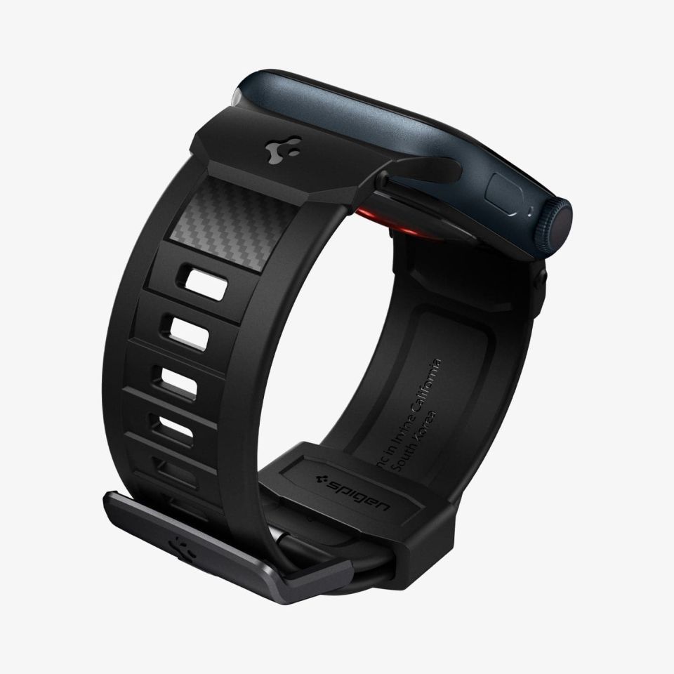 Apple Watch Serisi (41mm / 40mm / 38mm) Watch Kayış Kordon, Spigen Rugged Band Matte Black