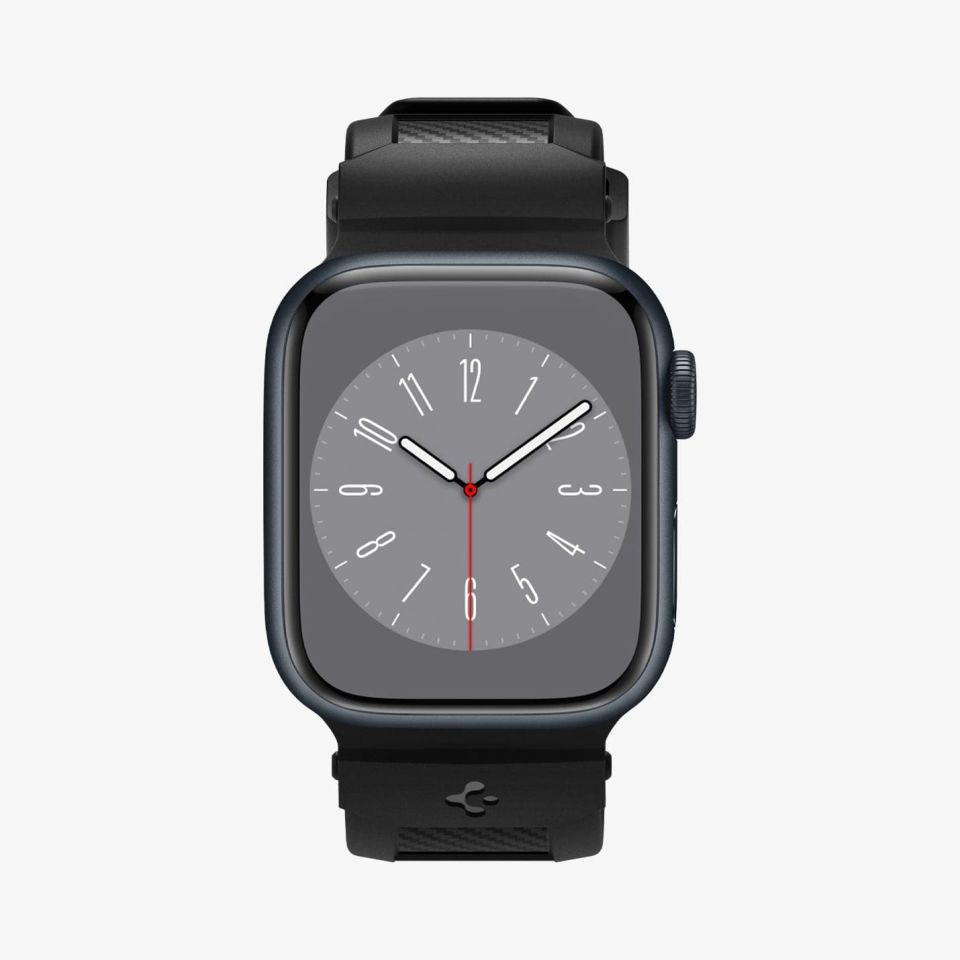 Apple Watch Serisi (41mm / 40mm / 38mm) Watch Kayış Kordon, Spigen Rugged Band Matte Black