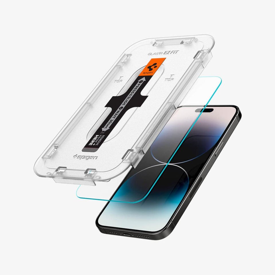 iPhone 14 Pro Max Cam Ekran Koruyucu, Spigen Kolay Kurulum Glas.tR EZ Fit (2 Adet)