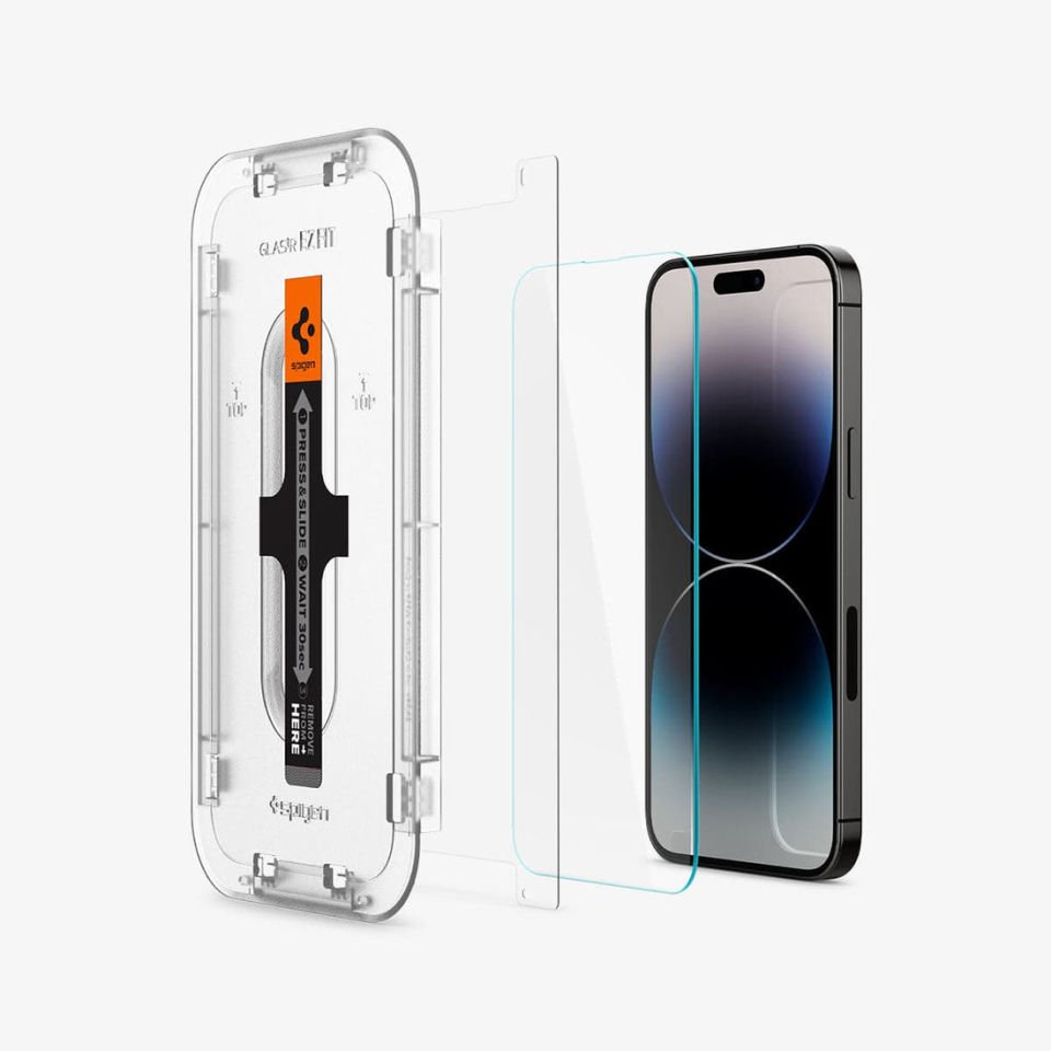 iPhone 14 Pro Max Cam Ekran Koruyucu, Spigen Kolay Kurulum Glas.tR EZ Fit (2 Adet)