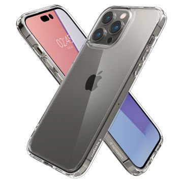 iPhone 14 Pro Max Kılıf, Spigen Crystal Hybrid Crystal Clear