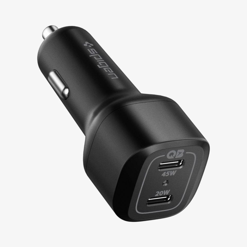 Spigen PowerArc ArcStation 65W Hızlı Araç Şarj Cihazı 2 Port (USB-C PD3.0 45W + USB-C PD3.0 20W) PC2000