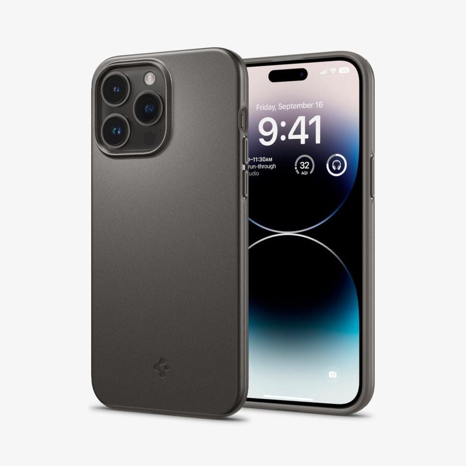 iPhone 14 Pro Max Kılıf, Spigen Thin Fit Gunmetal