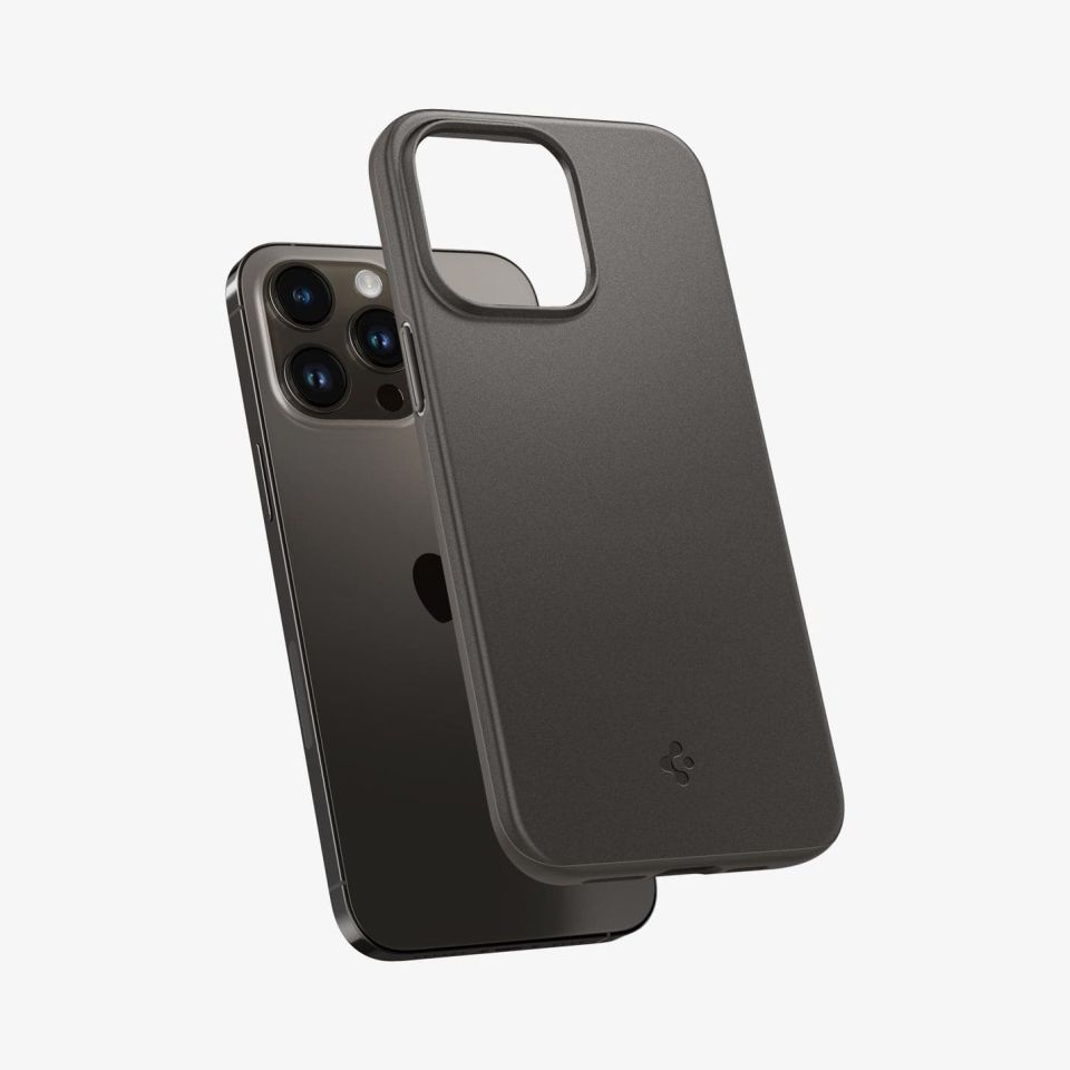 iPhone 14 Pro Max Kılıf, Spigen Thin Fit Gunmetal