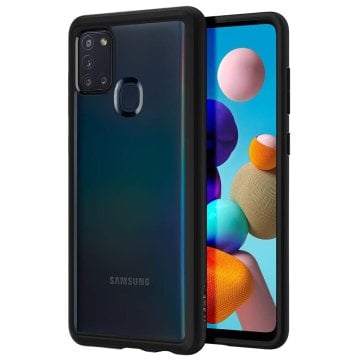 Galaxy A21s Kılıf, Spigen Ultra Hybrid Matte Black