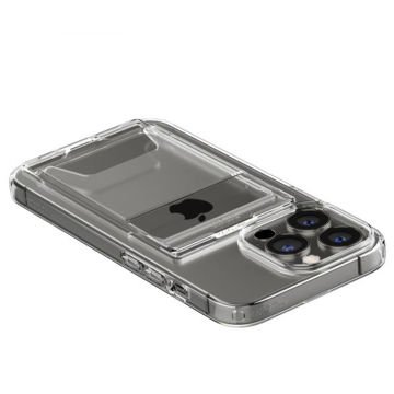 iPhone 14 Pro Max Kılıf, Spigen Crystal Slot Dual Wallet Crystal Clear