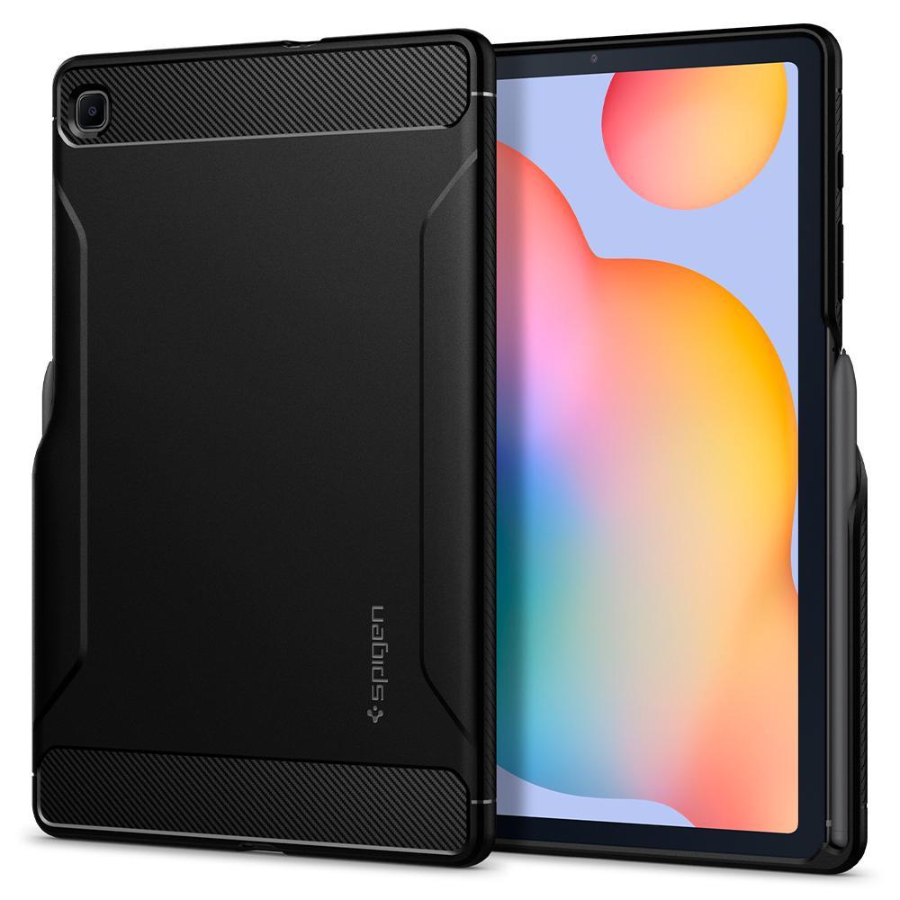 Galaxy Tab S6 Lite Kılıf, Spigen Rugged Armor Black